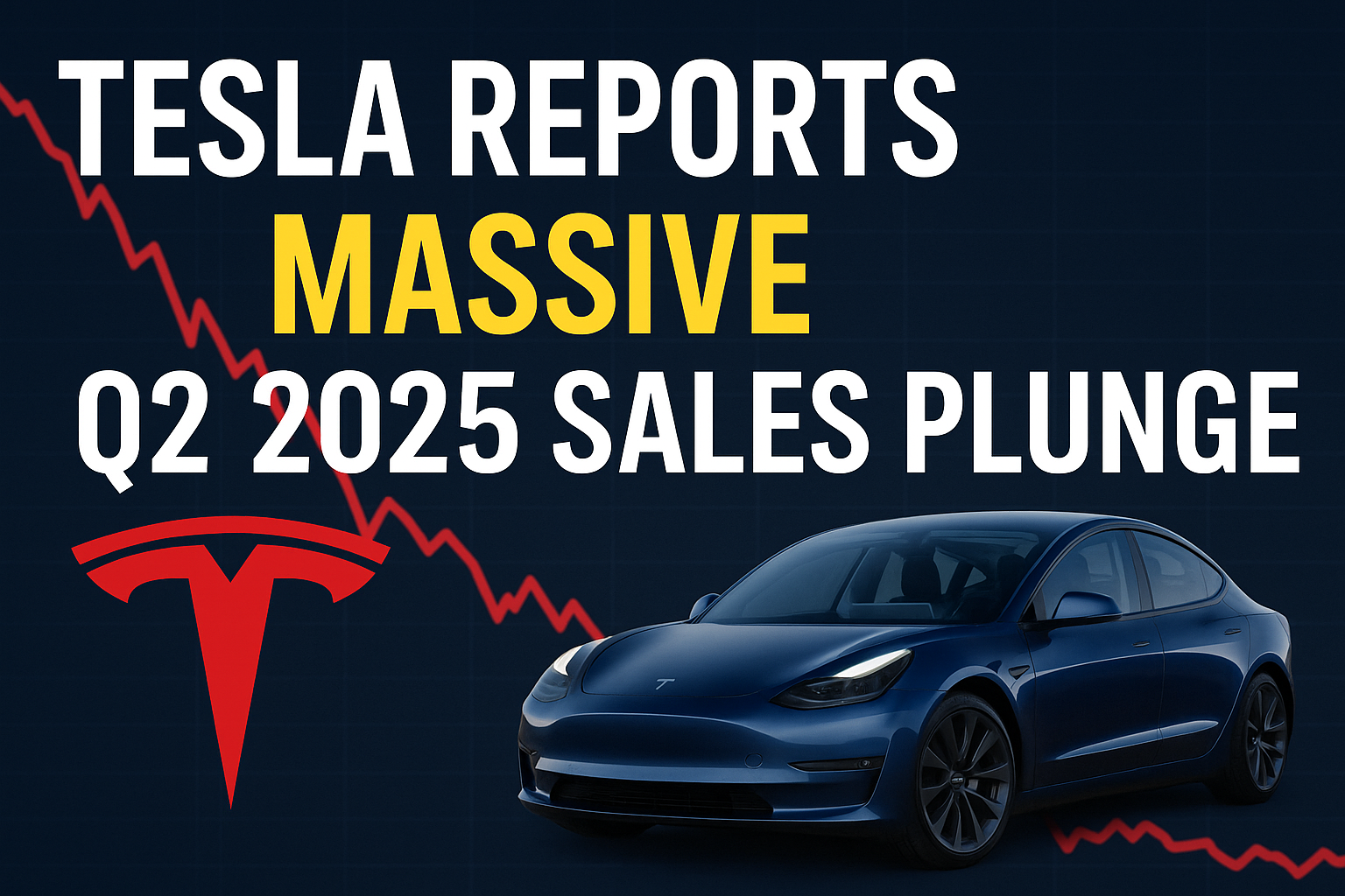 Tesla Reports, Sales Plunge